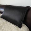Black satin pillowcase