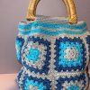 Blu & Grey Granny Square Bag - Image 4