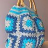 Blu & Grey Granny Square Bag - Image 3