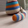 Fifi Kitty-Cat Door Stopper – Colorful Crochet Striped Home Decor & Practical Door Holder - Image 6