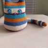 Fifi Kitty-Cat Door Stopper – Colorful Crochet Striped Home Decor & Practical Door Holder - Image 4