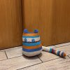 Fifi Kitty-Cat Door Stopper – Colorful Crochet Striped Home Decor & Practical Door Holder - Image 3
