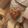 Adorable handmade orange heart magnet - Image 2