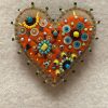 Adorable handmade orange heart magnet - Image 5