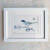 Warbler and Almond Blossom Painting