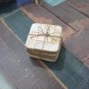 Set of four Handmade multi-wood coasters - Image 5