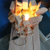 Unique, stacked, multi-wood table lamp - Image 5