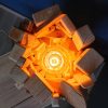 Unique, stacked, multi-wood table lamp - Image 8
