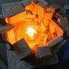 Unique, stacked, multi-wood table lamp - Image 17