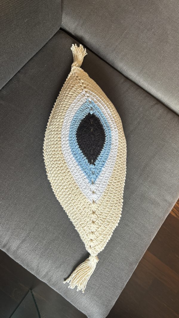 Evil Eye Tasseled Cushion - Image 2