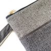Handmade Spring Summer Clutch Bag – Brown And Grey Zipped Pouch With Wristlet - Image 2