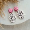 Floral polymer clay earrings - Image 2