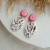 Floral polymer clay earrings