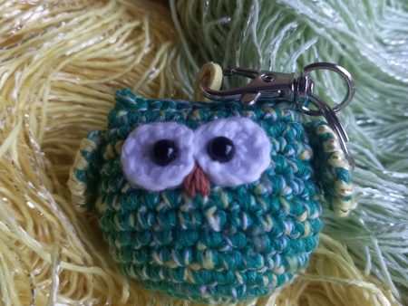 Crochet Owl Amigurumi Keychain, keyring!
