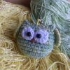 Crochet Owl Amigurumi Keychain, keyring!