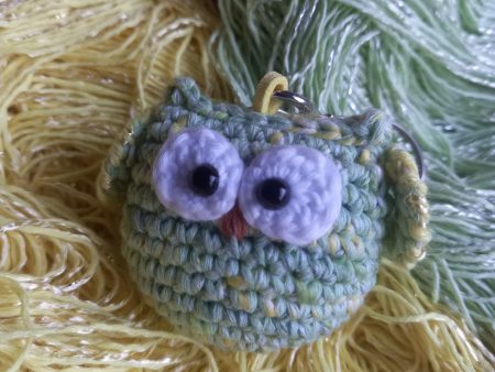 Crochet Owl Amigurumi Keychain, keyring!