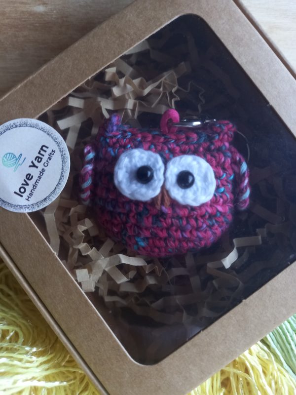 Handmade Crochet Owl Amigurumi Keychain! Cute gift, Bag Charm, keyring! - Image 3