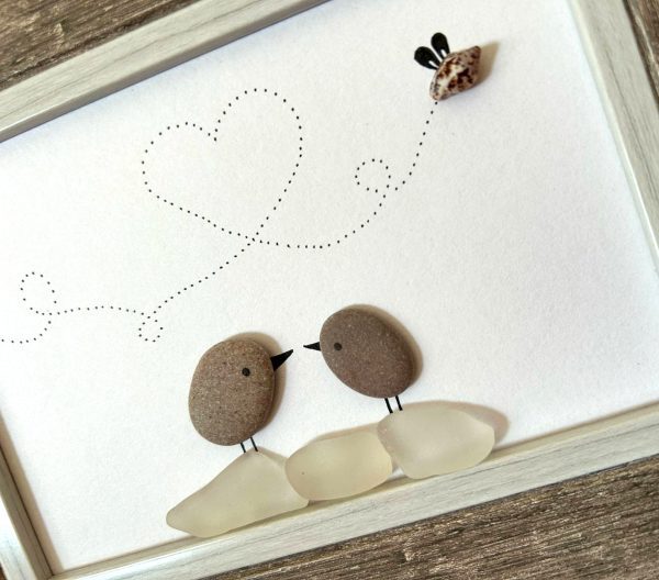 Seaglass, pebbles, seashell