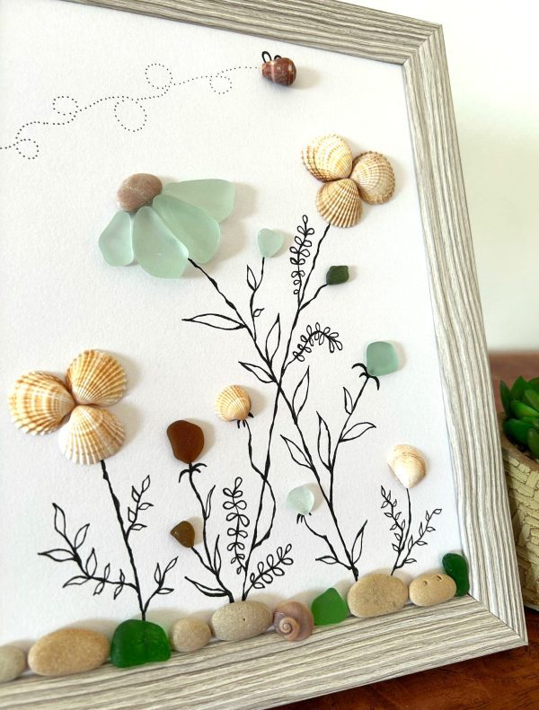 Seaglass, Seashell, Pebble Art