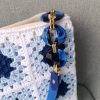 Ocean Breeze-Navy & Baby Blue Crochet Tote Bag - Image 2