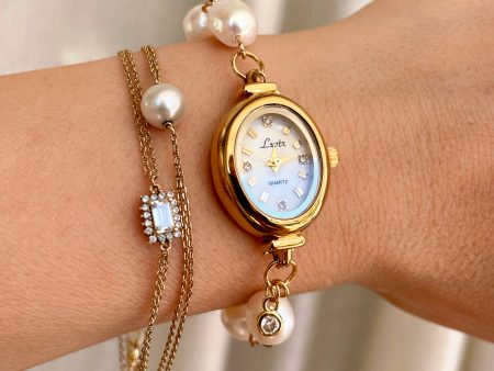 Vintage Gold Freshwater Pearl Watch