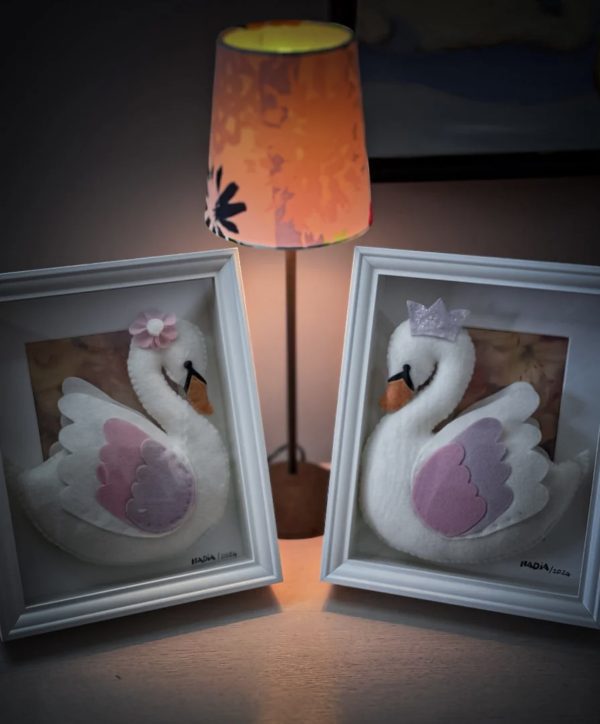Graceful Felt Swan Ornament