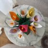 Spring Felt Flower Bouquet - 10 Felt Lilies in assorted colours - Image 3
