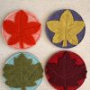 Charming Felt 'Leaf' Coasters - Set of 4