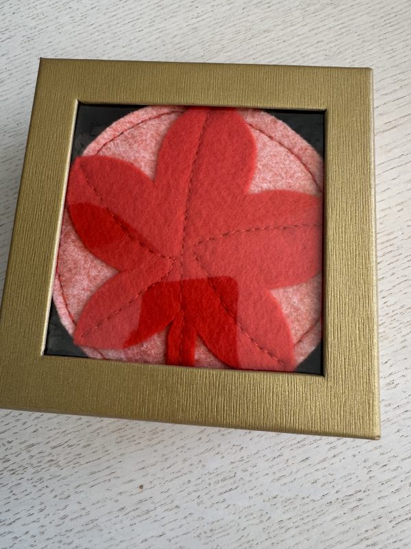 Charming Felt 'Leaf' Coasters - Set of 4
