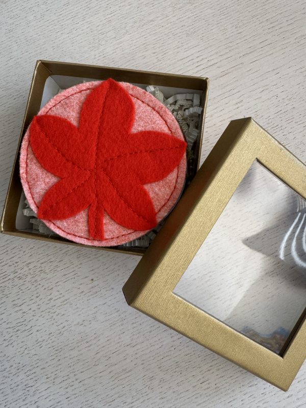 Charming Felt 'Leaf' Coasters - Set of 4