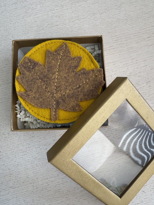 Charming Felt 'Leaf' Coasters - Set of 4