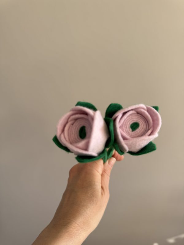 Handmade Felt Rose Bud - 3 colours available