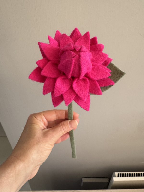 Elegant Handmade Felt Dahlia - 3 colours available