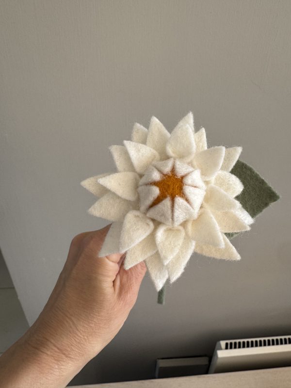 Elegant Handmade Felt Dahlia - 3 colours available