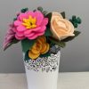 Romantic Felt Flower Pot