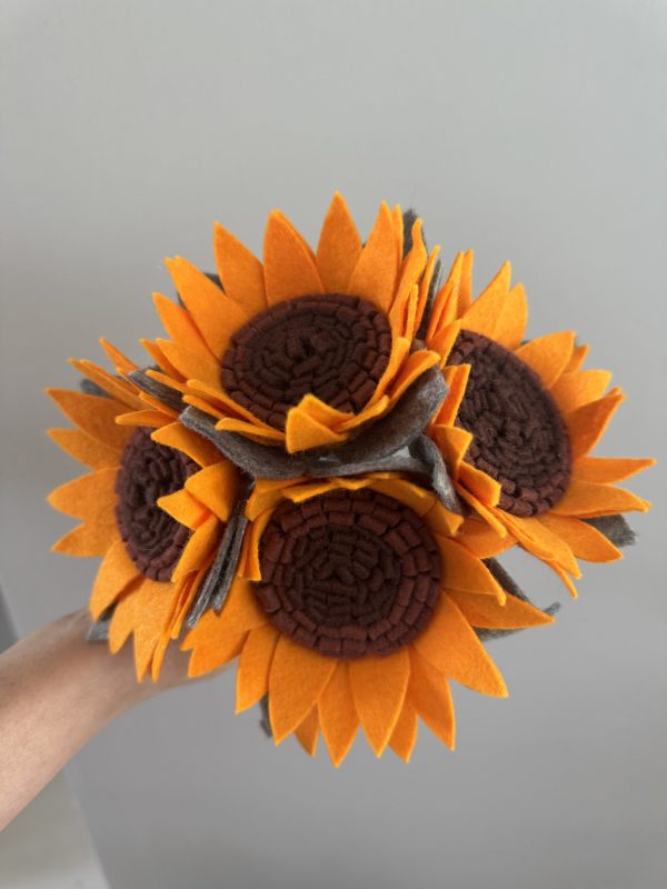 Vibrant Handmade Felt Sunflower -2 types