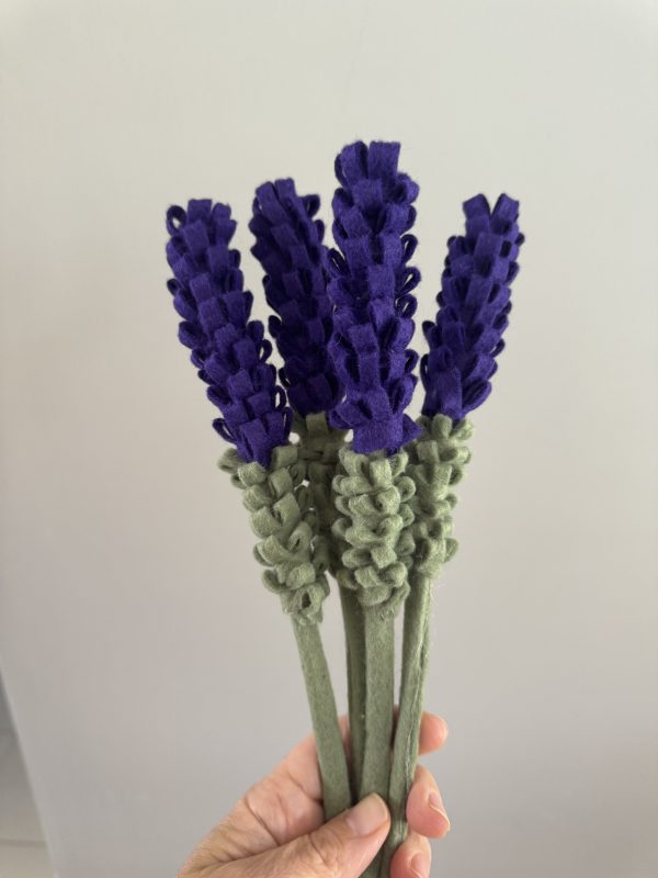 Handmade Felt Lavender Stem - 3 colours available