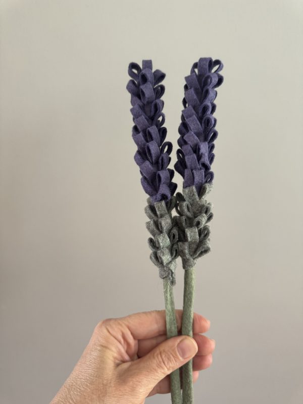 Handmade Felt Lavender Stem - 3 colours available