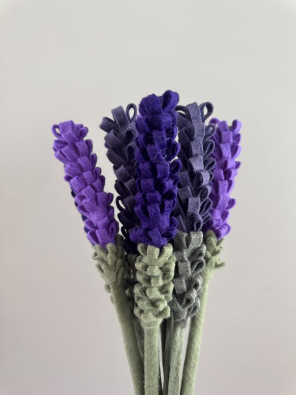 Handmade Felt Lavender Stem - 3 colours available