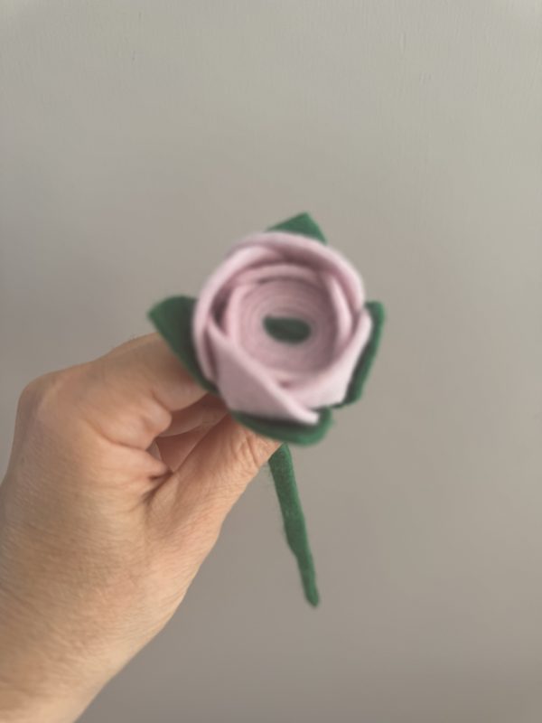 Handmade Felt Rose Bud - 3 colours available