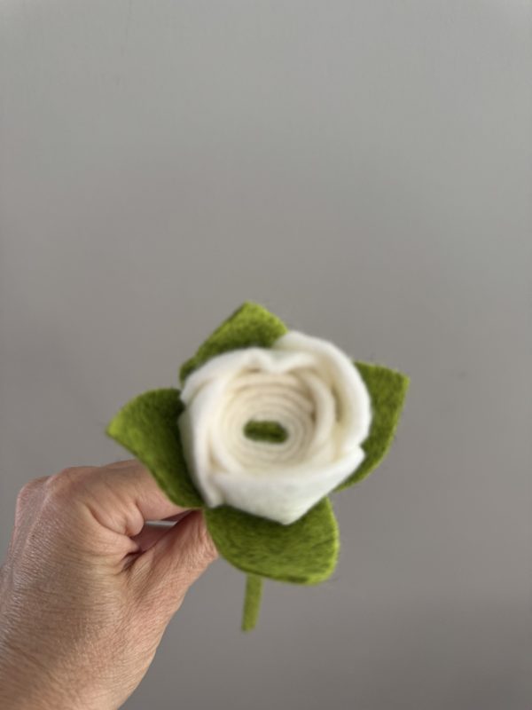 Handmade Felt Rose Bud - 3 colours available