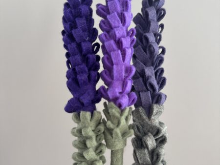 Handmade Felt Lavender Stem - 3 colours available