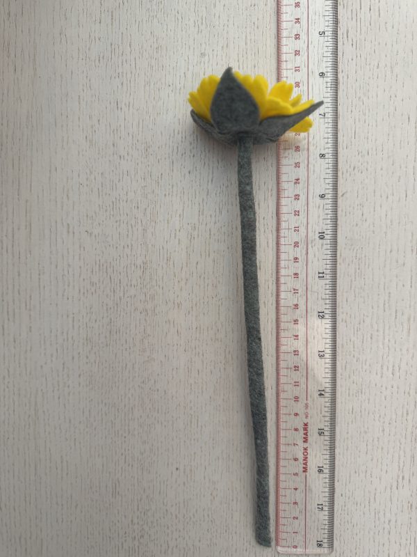 Handmade Felt Yellow Daisy