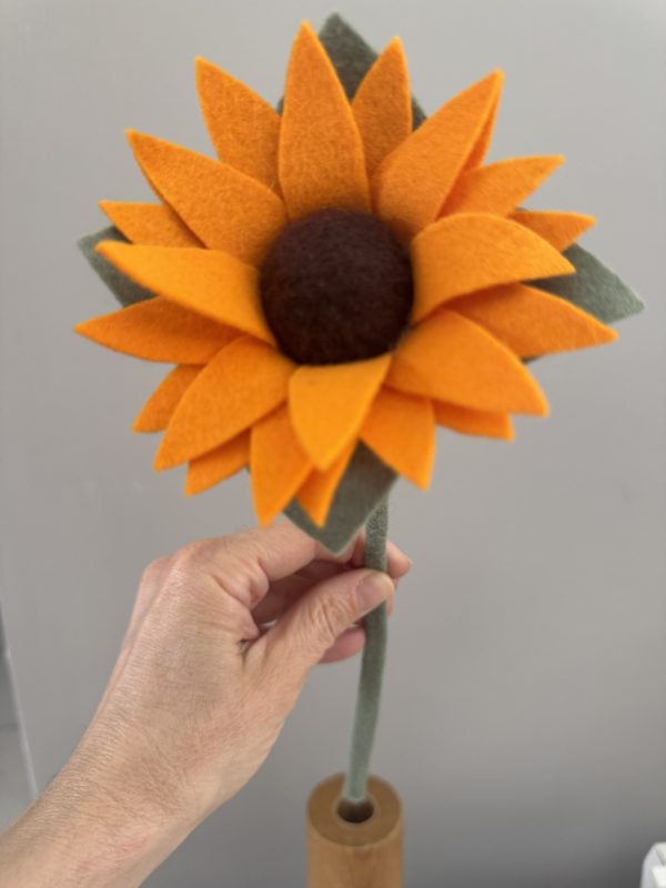 Vibrant Handmade Felt Sunflower -2 types