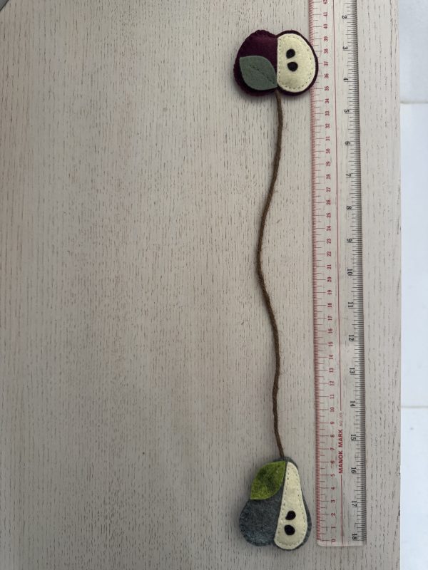 Felt Apple and Pear Bookmarks - 2 colours