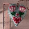 Romantic Felt Heart Ornament