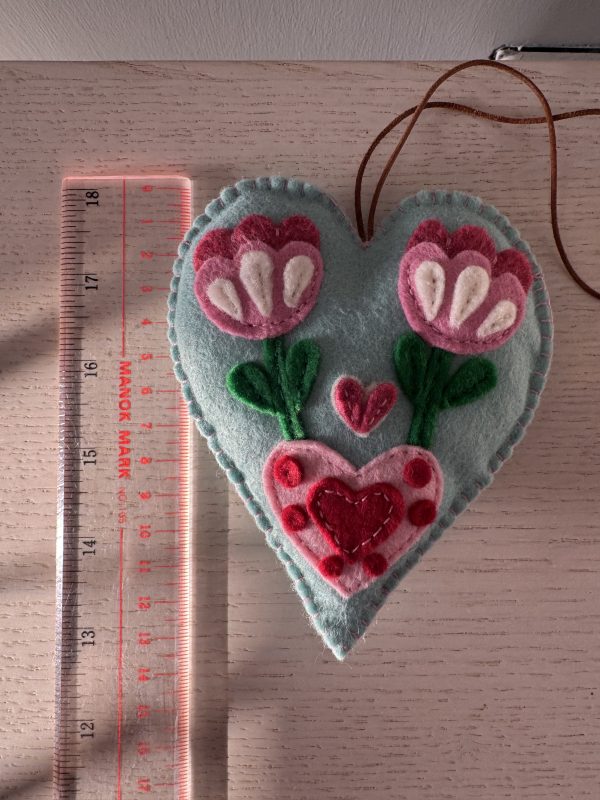 Romantic Felt Heart Ornament