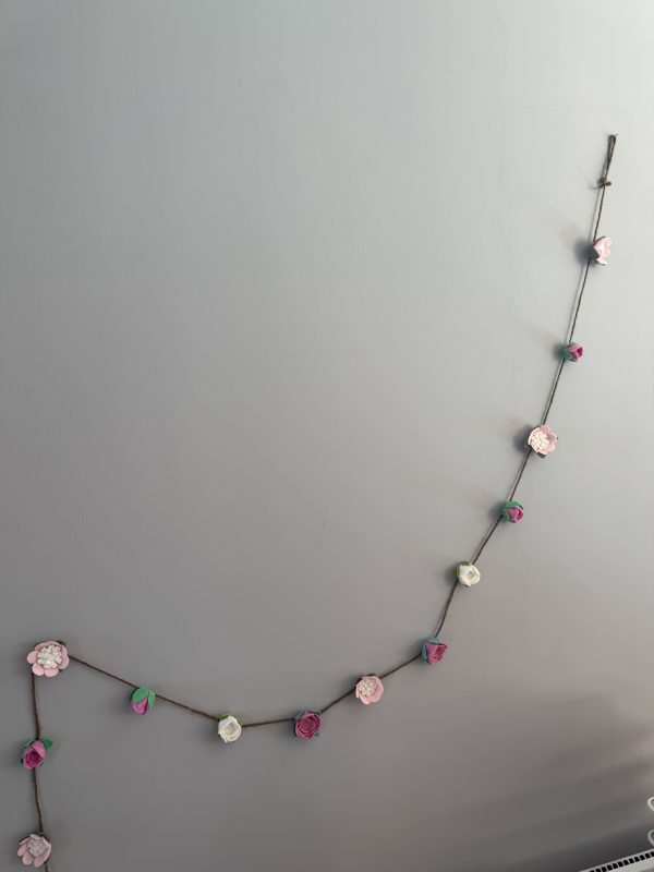 Pink Felt flower Garland
