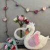 Graceful Felt Swan Ornament