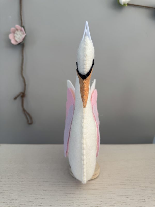 Graceful Felt Swan Ornament